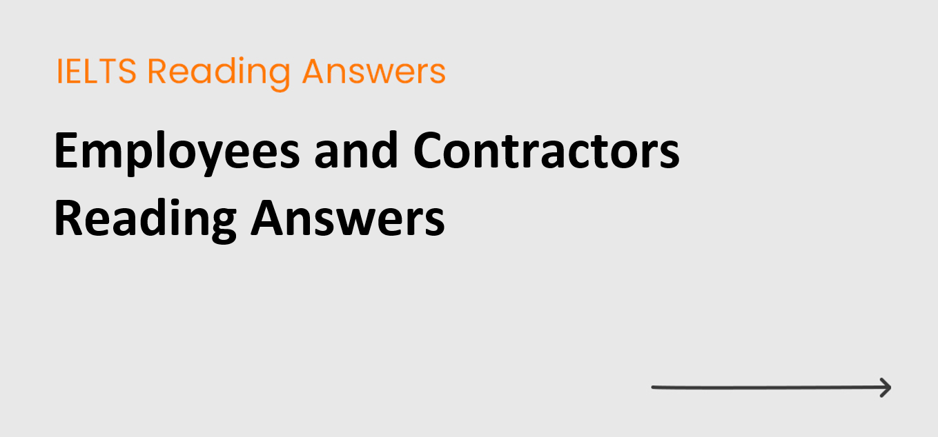 Employees and Contractors Reading Answers